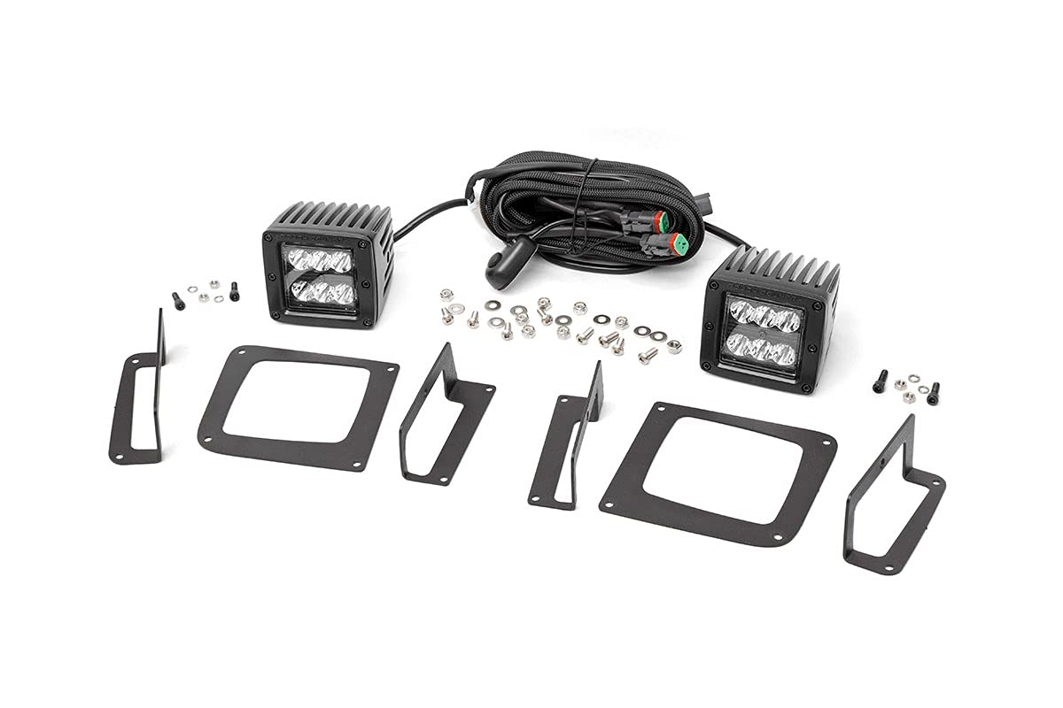 Black Series Rough Country LED Fog Light Kit for 14-15 GMC Sierra 1500-70689