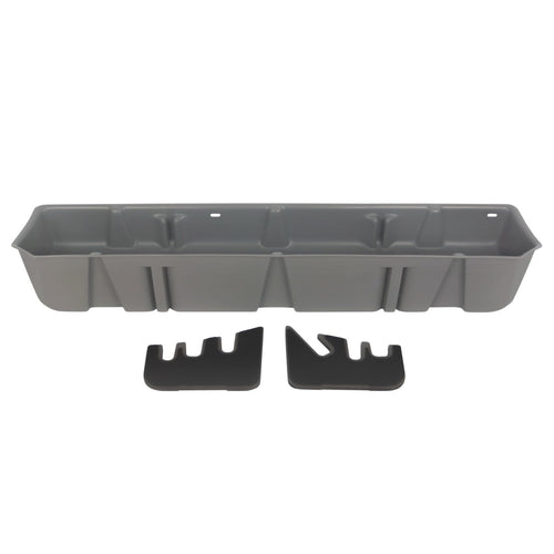 Under Seat Storage DU-HA fits 2015-2024 Ford F150 SuperCrew & 2017-2024 Ford F250 F350 F450 F550 Super Duty Crew Cab | Light Gray Heavy-Duty Back Seat Organizer | 20111