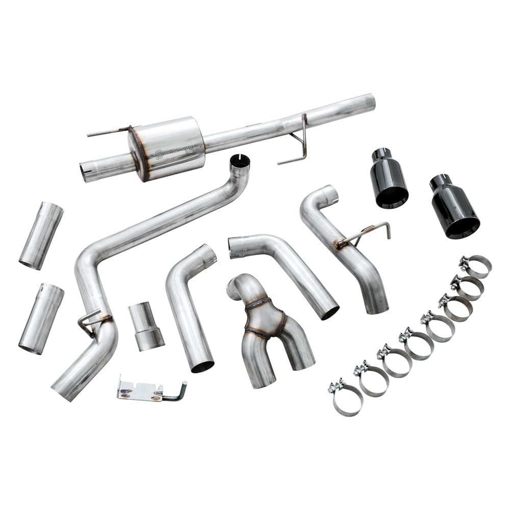 0FG AWE Dual Exit Exhaust for '15-'20 F-150-5" Diamond Black Tips