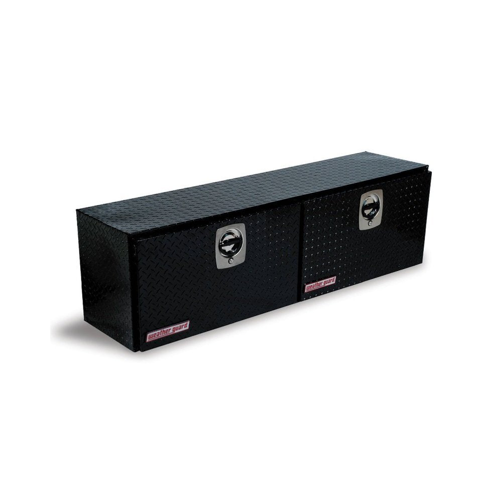 Weather Guard Hi-Side Model 364-5-02 Truck Box, Aluminum, Gloss Black, 7.9 cu ft capacity