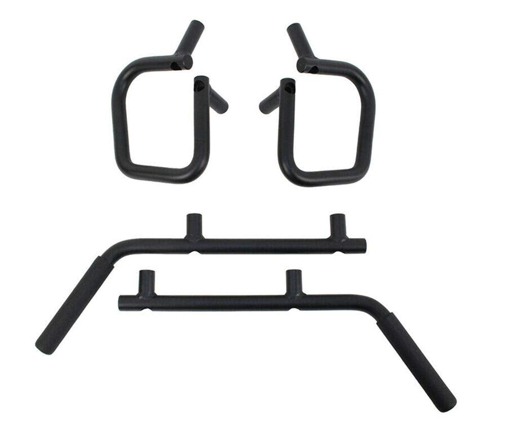 Fishbone Jeep Offroad Grab Handles Front and Rear 07-17 Wrangler JK 4 Door Steel Black Textured Powdercoat