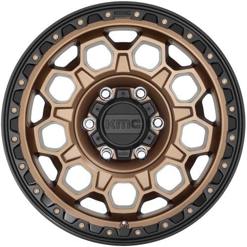 KMC Wheels Matte Bronze KM545 with Black Lip Wheel Aluminum (17 x 9. inches /6 x 135 mm, 18 mm Offset)