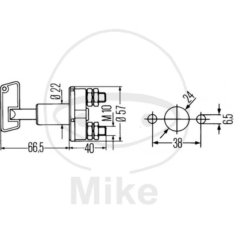 50-Amp at 24V HELLA Master Battery Switch 002843002