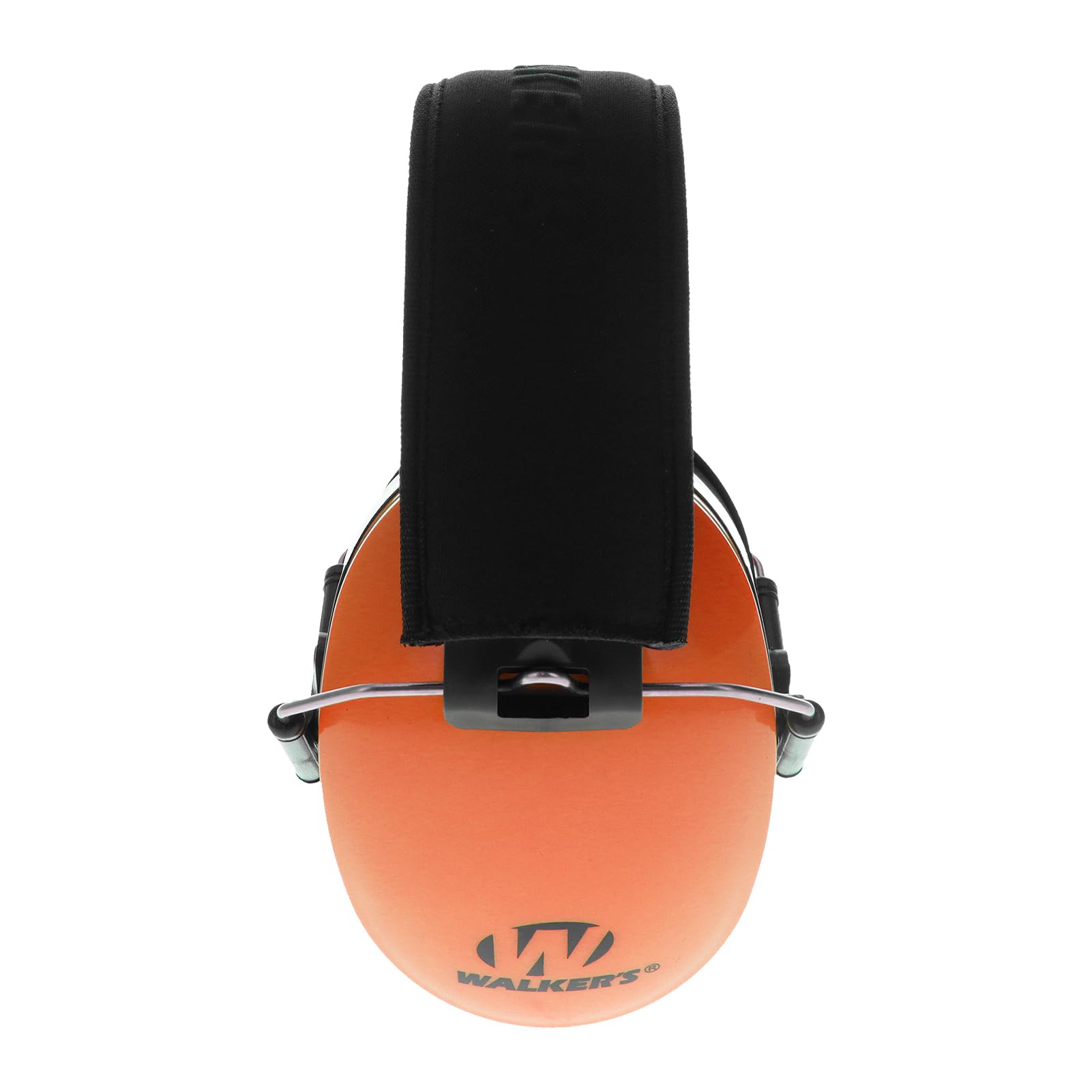Walker's Passive Dual Colored Muff - Compact Folding Lightweight 26dB NRR Hunting Gun Range Shooting Hearing Protection Muff w/Padded Headband & PVC Earpads, Blaze Orange