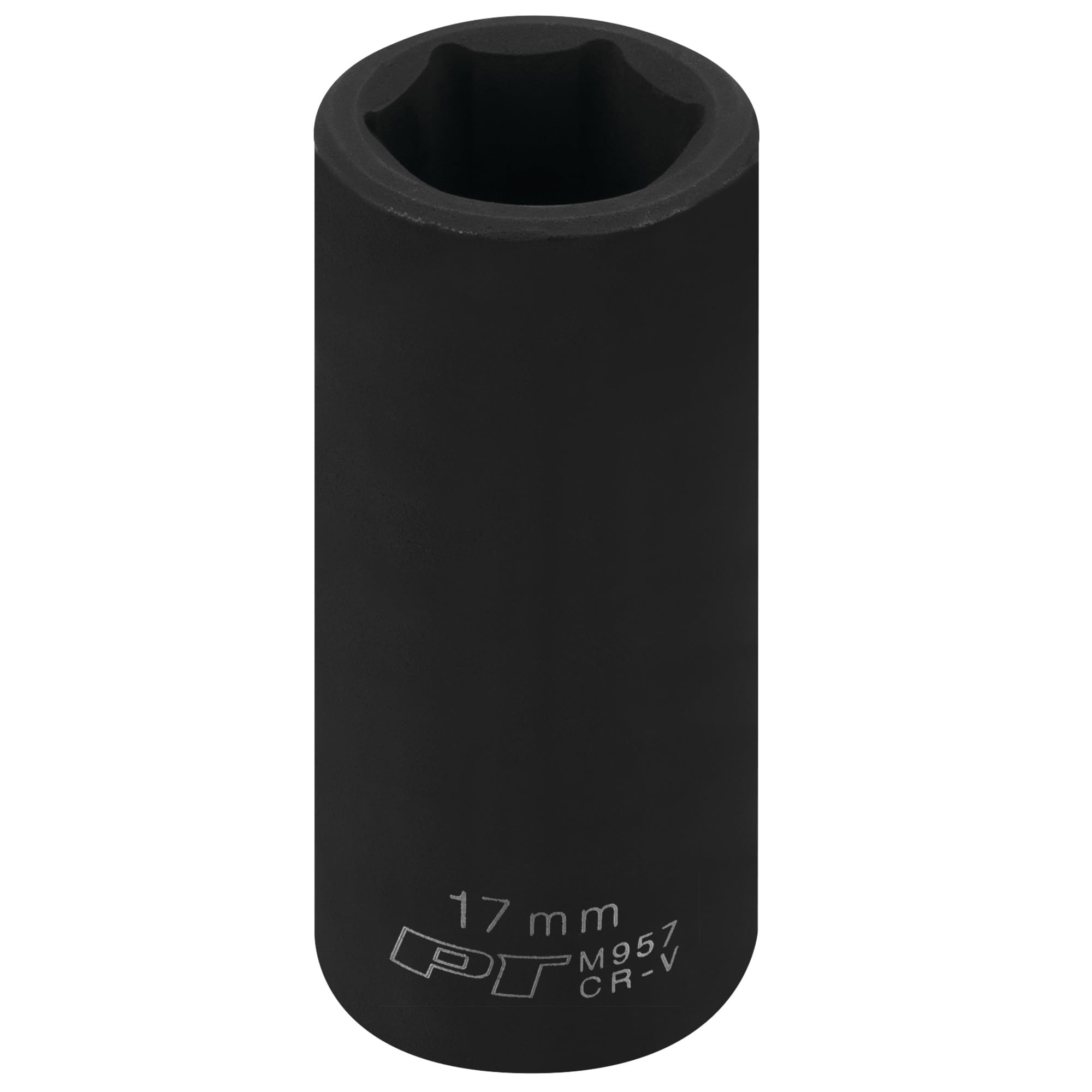 3/8-Inch Performance Tool M957 17mm Deep Wall Impact Socket for Heavy Duty Automotive Repairs and Maintenance