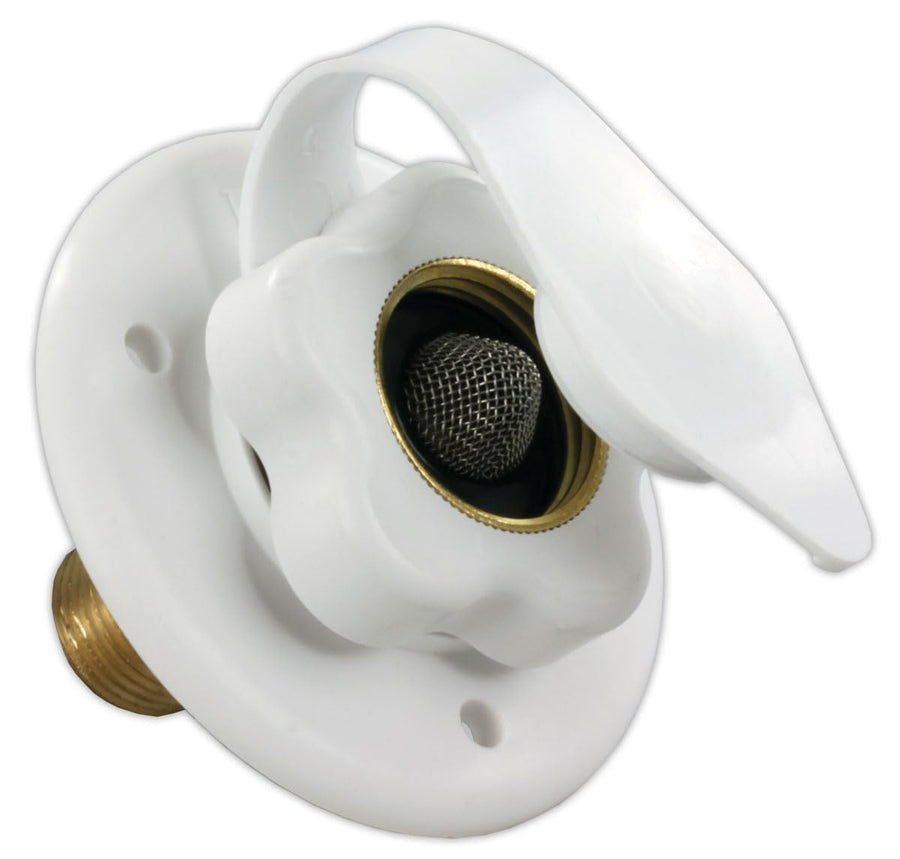 B&B Molders, Water Fill City with Bass or Plastic Check Valve – Black or Polar White, Leak-Tested UV-Stable Acrylonitrile Construction, OEM Replacement – Made in USA (Polar White, Bass)