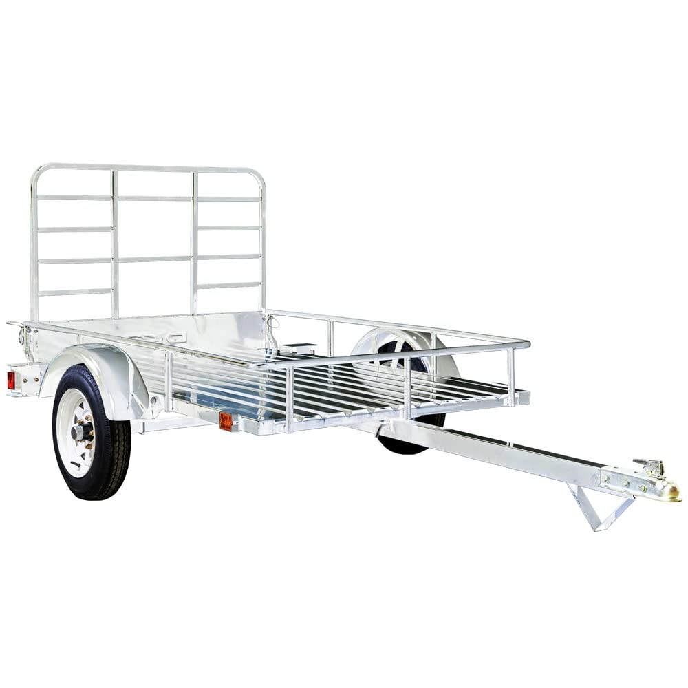 4 ft. DK2 x 6 ft. Single Axle Hot-Dipped Galvanized Open Rail Utility Trailer