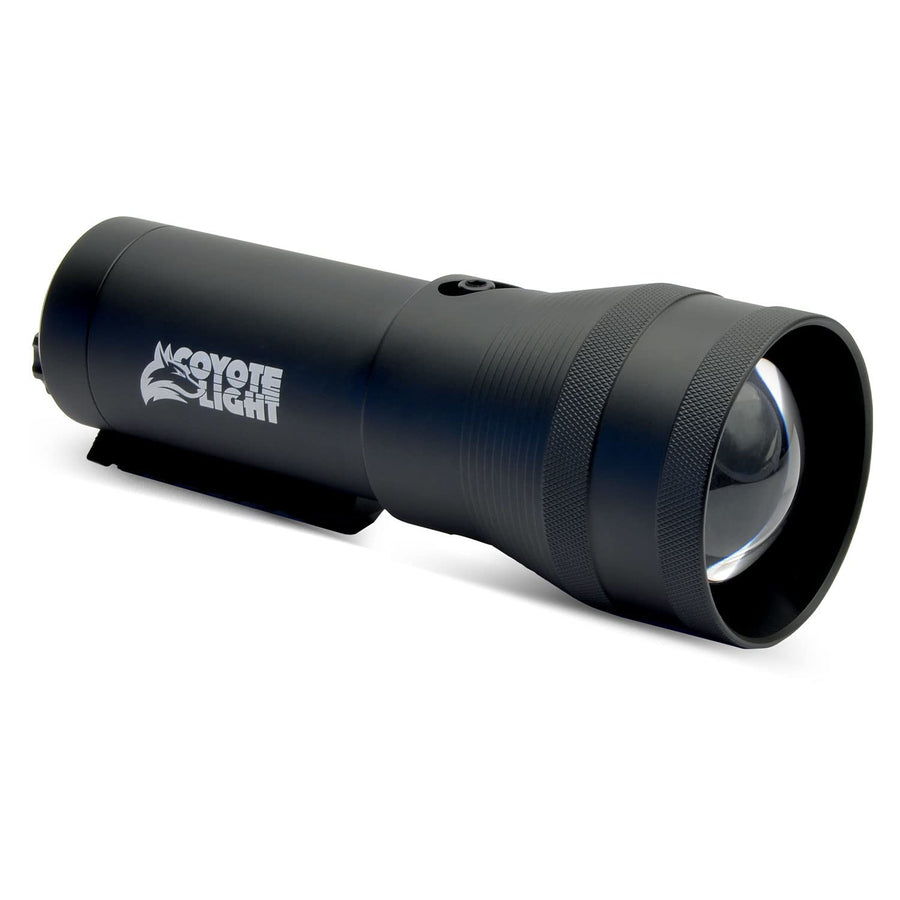 HME COYOTE Pro LIGHT Durable Lightweight Portable Adjustable Intensity Rechargeable Night Vision Hunting Flashlight | Batteries, Case, Handle, 1" Scope Mount & Charger Included, Green LED