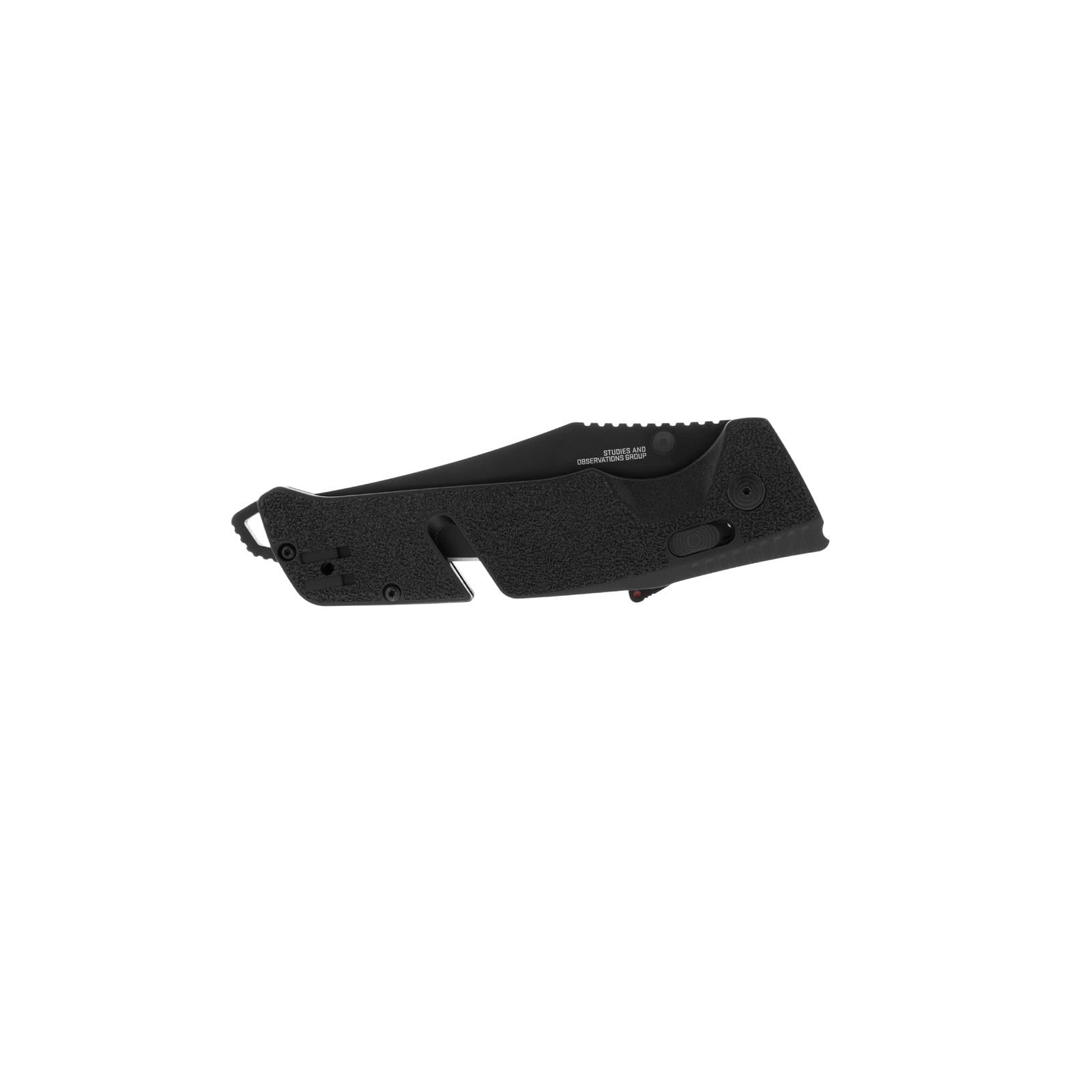 SOG Ambidextrous Trident Professional Straight Folding Knife | Heat-Treated CRYO D2 3.75" Stainless Steel Blade, Blackout