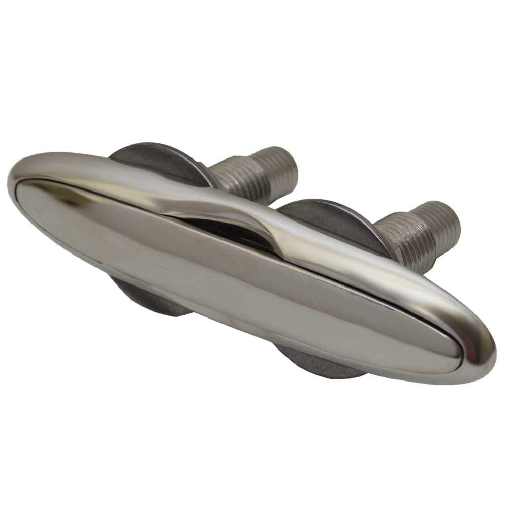 Attwood Retractable 66519-1 Low-Profile Stainless Steel Marine Boat 8-Inch Neat Cleat