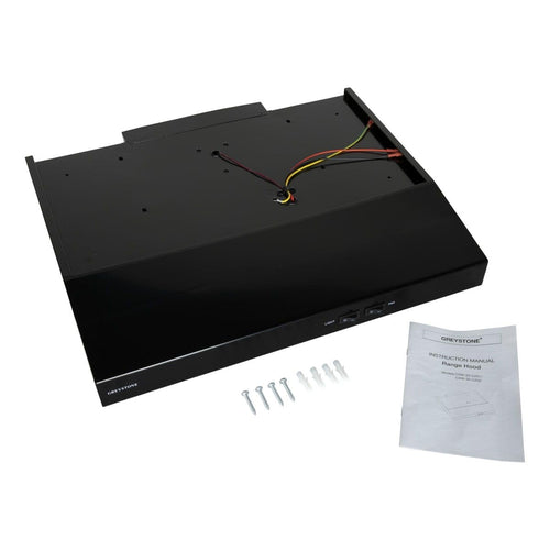 Greystone 22" Super Slim Range Hood - Vented, 12V, Black
