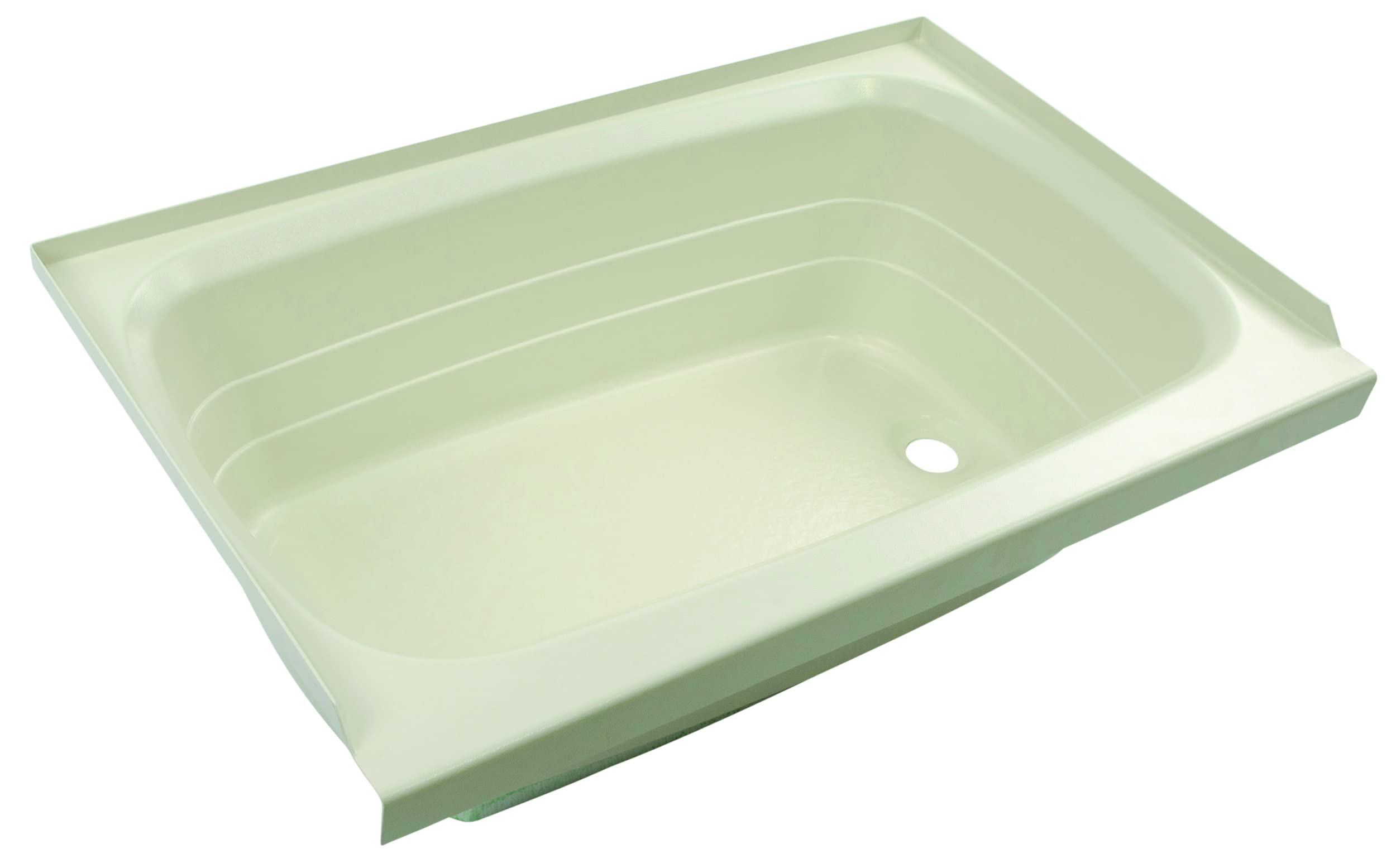 24" x 36" Lippert Replacement Parchment Bathtub with Right Drain, Scratch-Resistant ABS Acrylic for RVs, Travel Trailers, 5th Wheels, Motorhomes - P2436RHSPK
