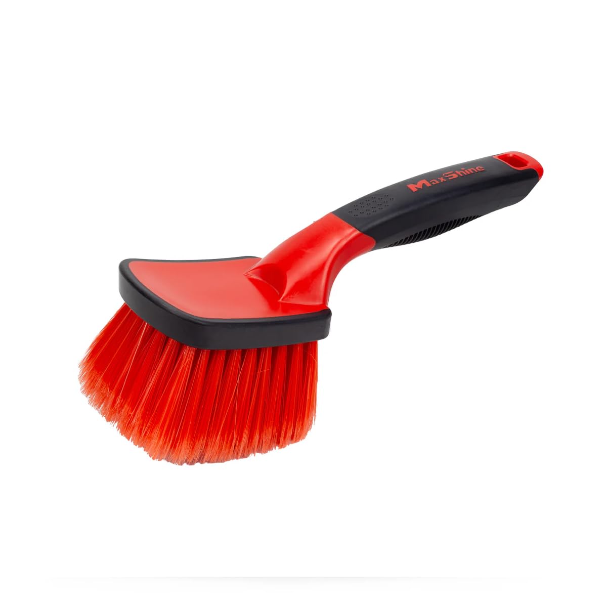 MaxShine Light-Duty Soft Grip Rim Cleaning Brush, Medium Handle – Soft Scratch-Free Bristles for Wheels, Door Jambs & Painted Surfaces, Safety Bumper, Non-Slip Grip
