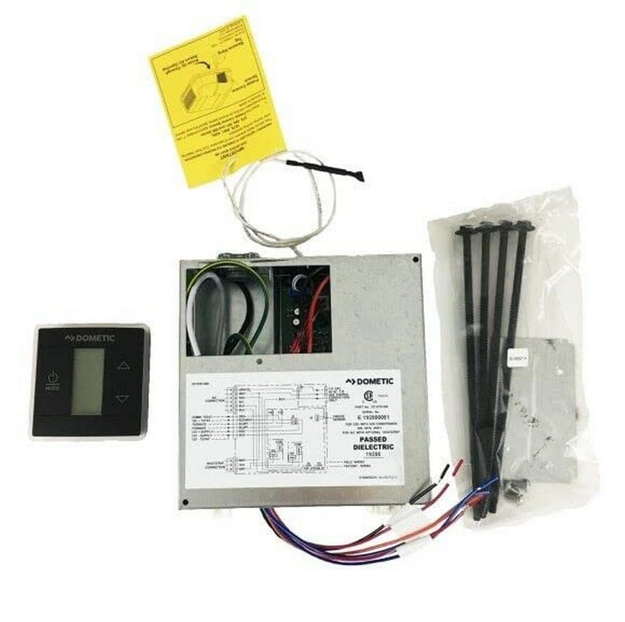 Dometic Control Kit/Relay Box 3316232.000 Heat/Cool/Heat Pump with Black CT Wall Thermostat