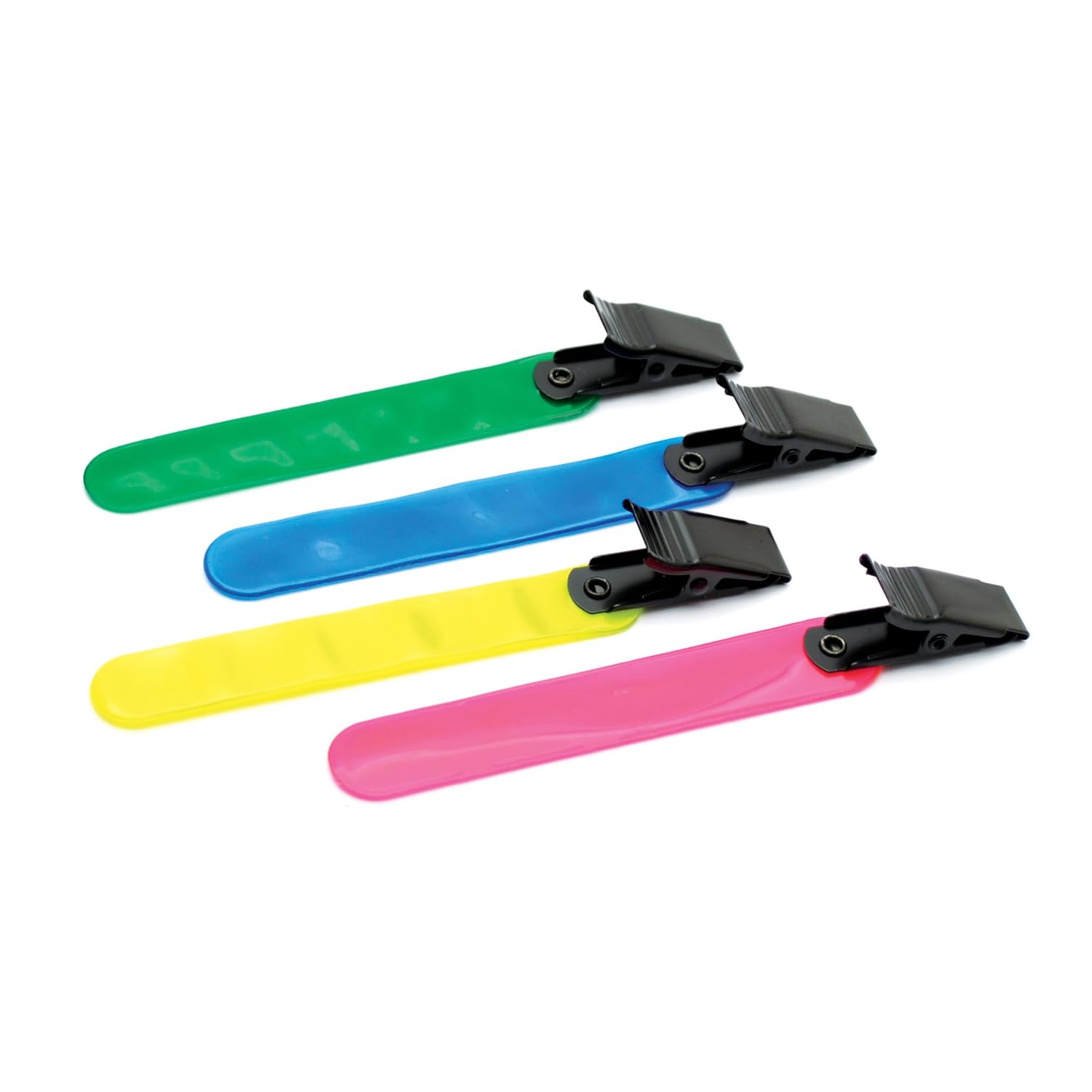HME Weather-Resistant Highly Reflective Vinyl Multi-Color Archery Shooting Hunting Yardage Marker with Heavy-Duty Metal Clip - Pack of Four