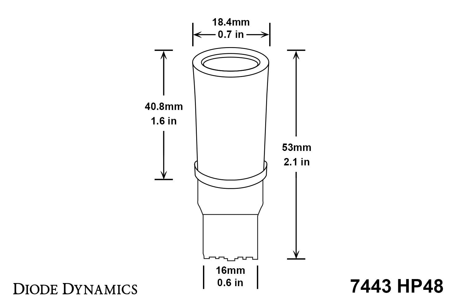 7440/7443 Diode Dynamics HP48 Backup LED Bulbs