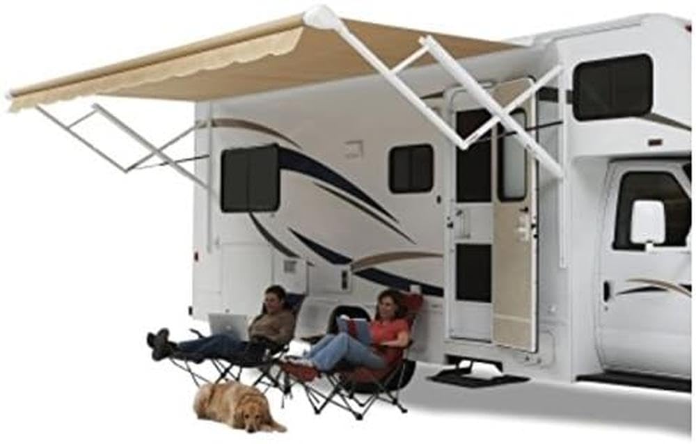 Burgundy Fade Carefree 18' Vinyl Roller Assembly (White Weatherguard)