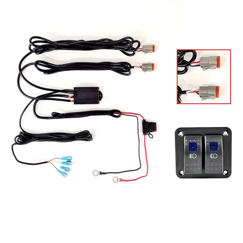 Xk Glow 2 Output Wire Strobe Combo 2 Switch Rocker Panel XK064-WIRE-2OP