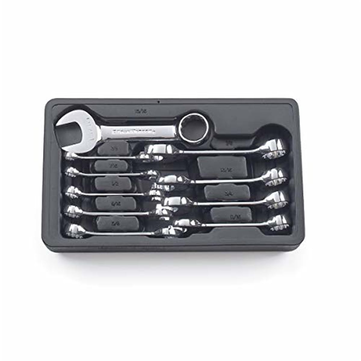 10 Pc. GEARWRENCH 12 Pt. Stubby Combination Wrench Set, SAE - 81905