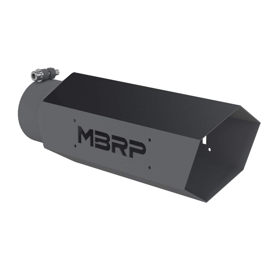 MBRP Hex Tip Universal 4in Inlet 16in Length w/o Logo - Black Coated