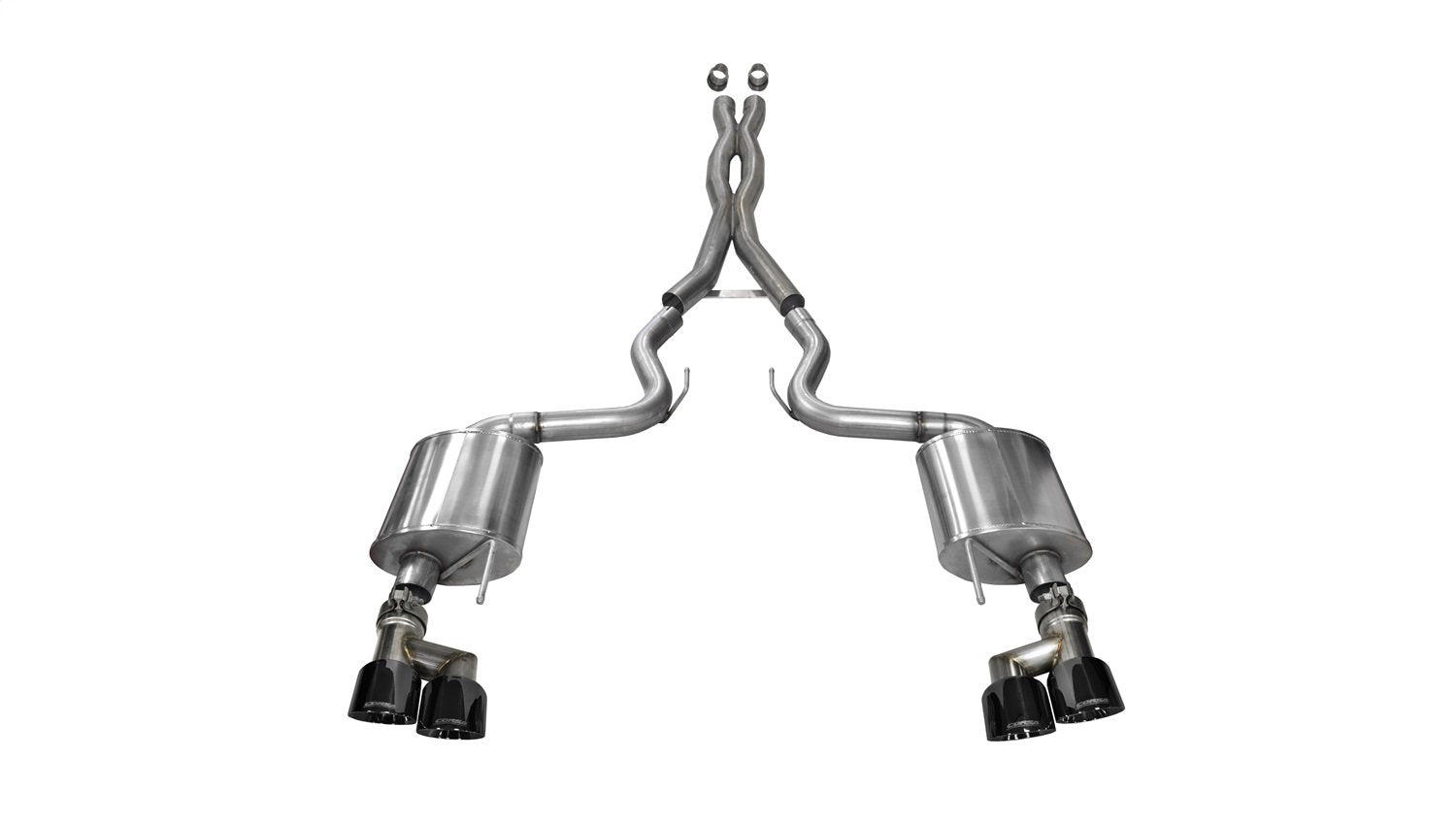 Cat Back Exhaust Corsa 14337BLK with Black Tip (Ford Mustang GT)