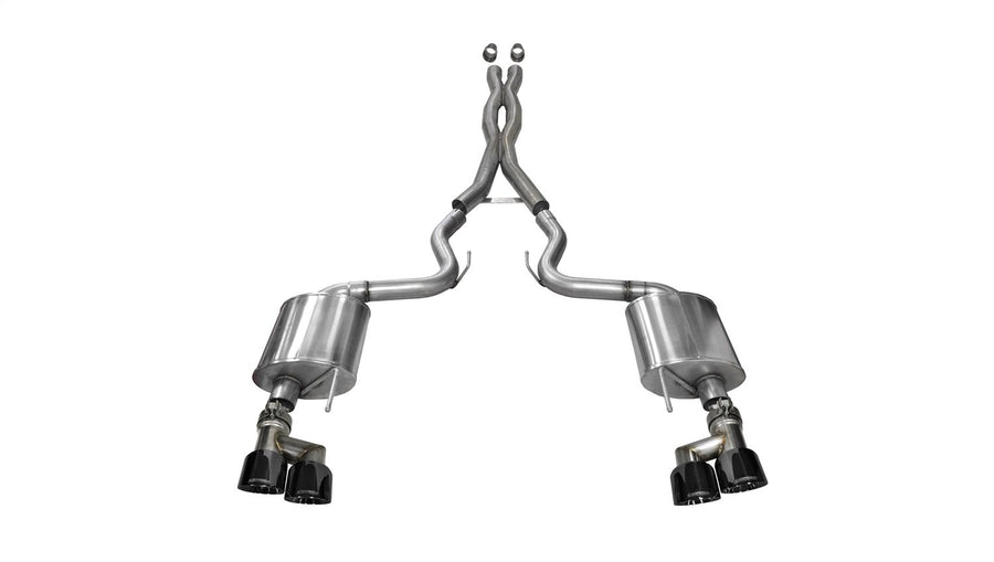 Cat Back Exhaust Corsa 14337BLK with Black Tip (Ford Mustang GT)