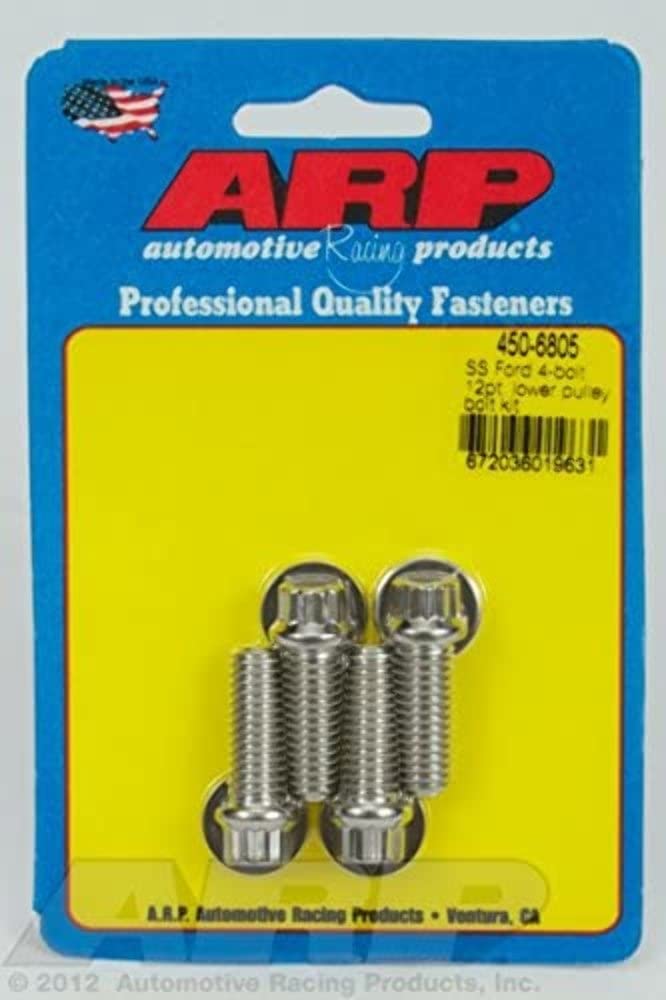 Ford ARP SS 4-Bolt 12pt Lower Pulley Bolt Kit