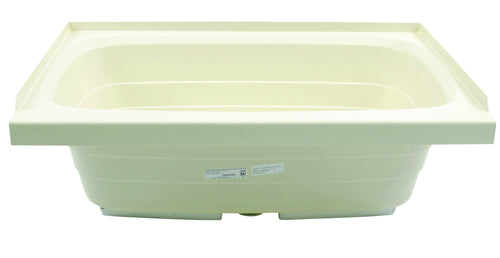 24" x 36" Lippert Replacement Parchment Bathtub with Center Drain, Scratch-Resistant ABS Acrylic for RVs, Travel Trailers, 5th Wheels, Motorhomes - P2436CDSPK