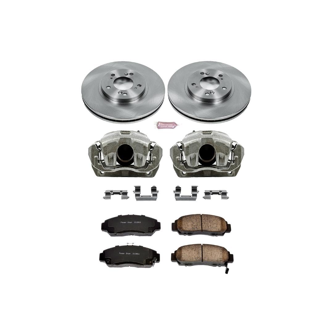 Power Stop KCOE2309 1-Click OE Replacement Brake Kit with Calipers For Acura RL Autospecialty 1999-2004 [Model Specific]