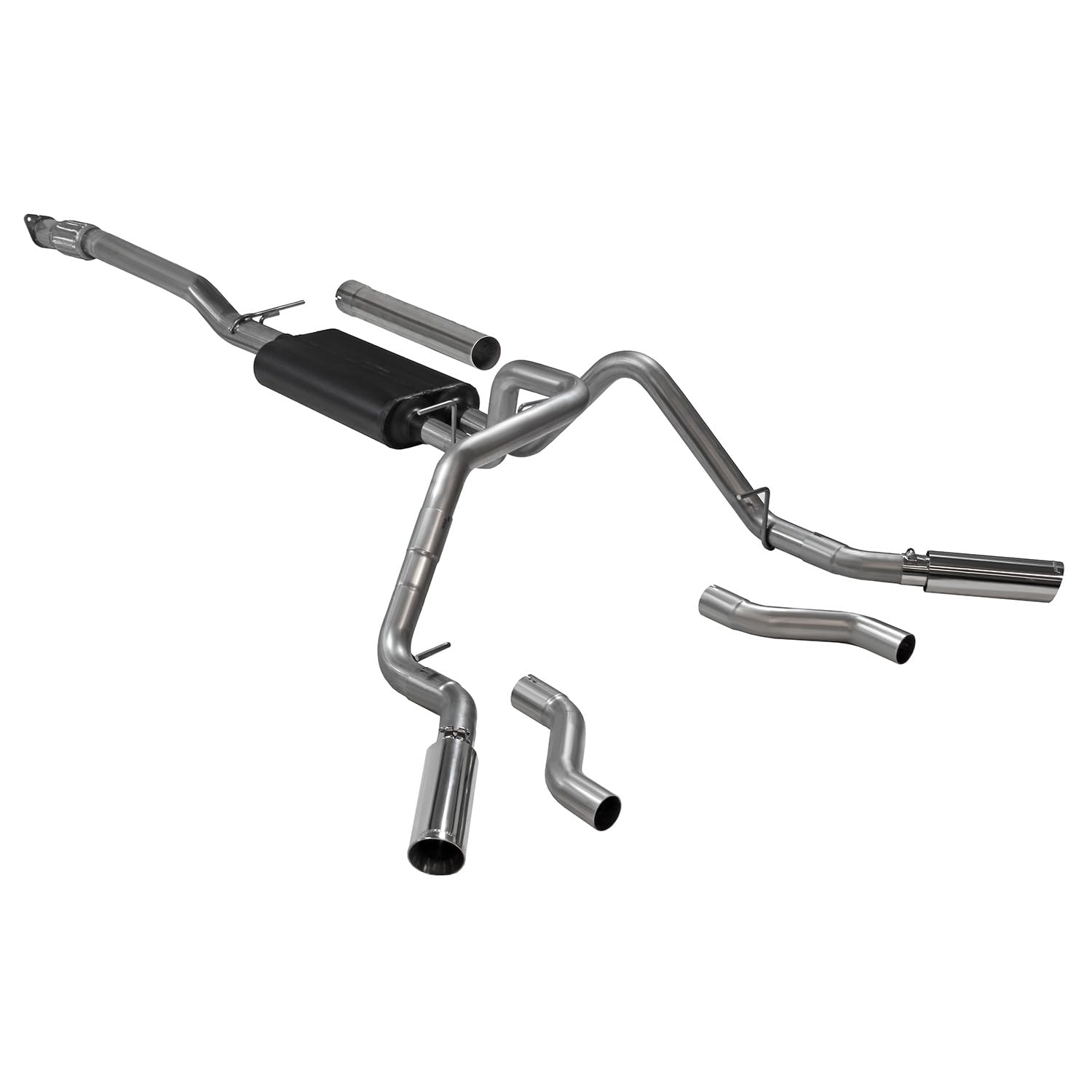 American Thunder Flowmaster 818113 Cat-Back Exhaust System Dual Out Rear/Side Exit