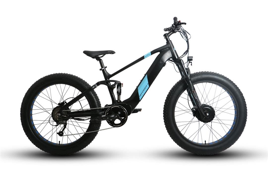 Defender-S EUNORAU 41701 17 in. 1500 watt 9-Speed AWD E-Bike Black