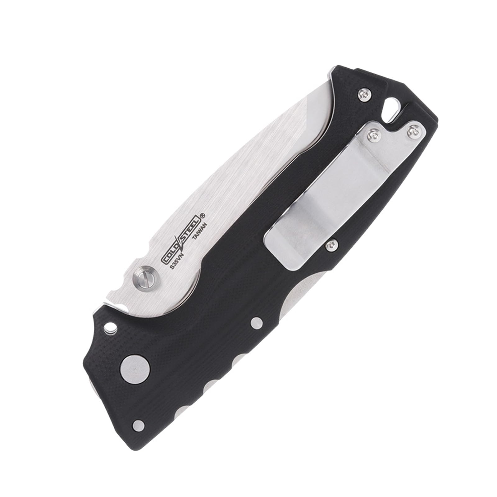 AD-10 COLD STEEL 3.5" S35VN Steel Ultra-Sharp Tanto Point Blade 5.25" G-10 Handle Tactical Folding Knife with Tri-Ad Locking Mechanism