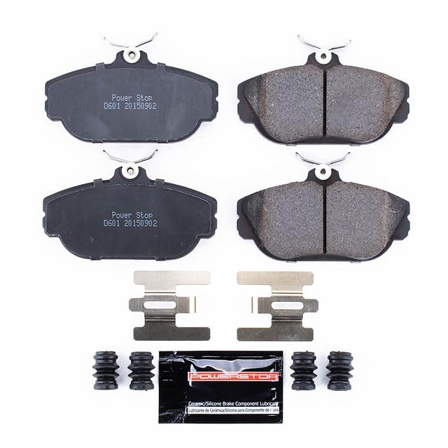 Power Stop Z23-601 Z23 Evolution Sport Carbon Fiber Infused Ceramic Brake Pads with Hardware For Ford Taurus, Ford Windstar, Lincoln Continental, Mercury Sable [Model Specific]