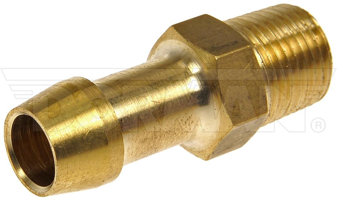Fuel Hose Fitting Dorman 785-408D - Inverted Flare Male Connector - 3/8 In. X 3/8 In. Tube