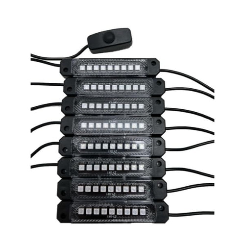 8-POD RGB Multi-Color Bed Rail Kit Race Sport Lighting, Light Type LED, Lens Color Clear, Included (Qty.) 1 Model# 1007578
