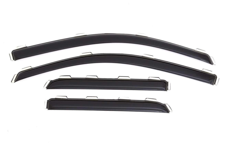 In-Channel Rain Guards Auto Ventshade [AVS] For 2014-2018 Chevrolet Silverado, GMC Sierra 1500 / 15-19 Silverado, Sierra 2500HD/3500HD DBL/EXT CAB ONLY | Window Vent Visors, 4 pcs. - Smoke | 194528