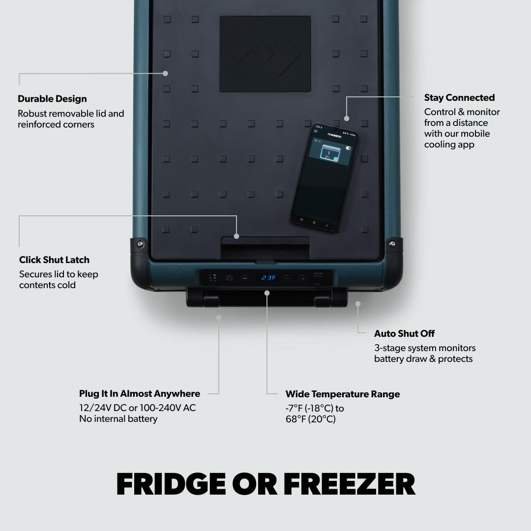 Dometic Portable CFX2 28-Liter Refrigerator and Freezer, Powered by AC/DC