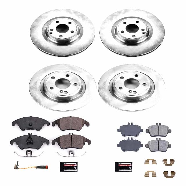 Power Stop KOE6891 Replacement Brake Kit-OE Front and Rear Brake Rotors & Ceramic Brake Pads For Mercedes-Benz SLC300, Mercedes-Benz SLK250, Mercedes-Benz SL [Model Specific]