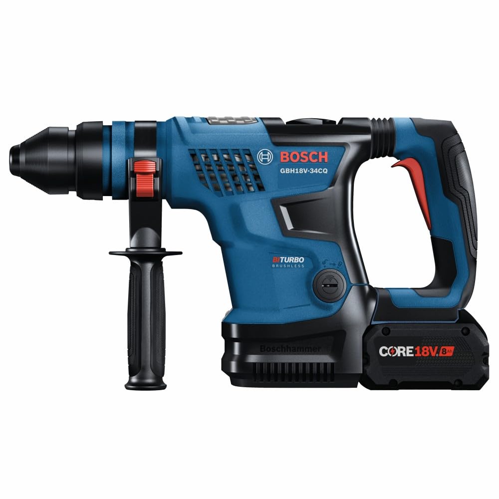 BOSCH 18V GBH18V-34CQB24 PROFACTOR™ Connected-Ready SDS-plus® Bulldog™ 1-1/4 In. Rotary Hammer with (2) CORE18V® 8 Ah High Power Batteries