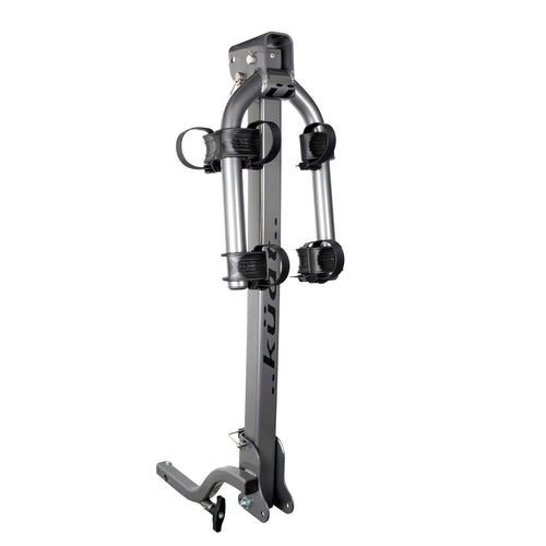 Hitch-Mounted KUAT Beta 1.25" Bike Rack | Durable Lightweight Aluminum Folding Tilting-Down Gray Bicycle Car Truck Transportation Hauling Rack | 2 Bike Capacity