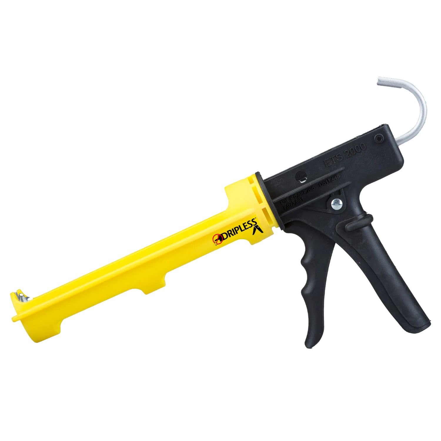 The Yellow Gun Dripless ETS2000 Composite Caulk Gun - Dripless Caulking Gun for 10 oz Cartridges or Tubes - Lightweight Body - 12:1 Thrust Ratio - Pro Painter Preferred