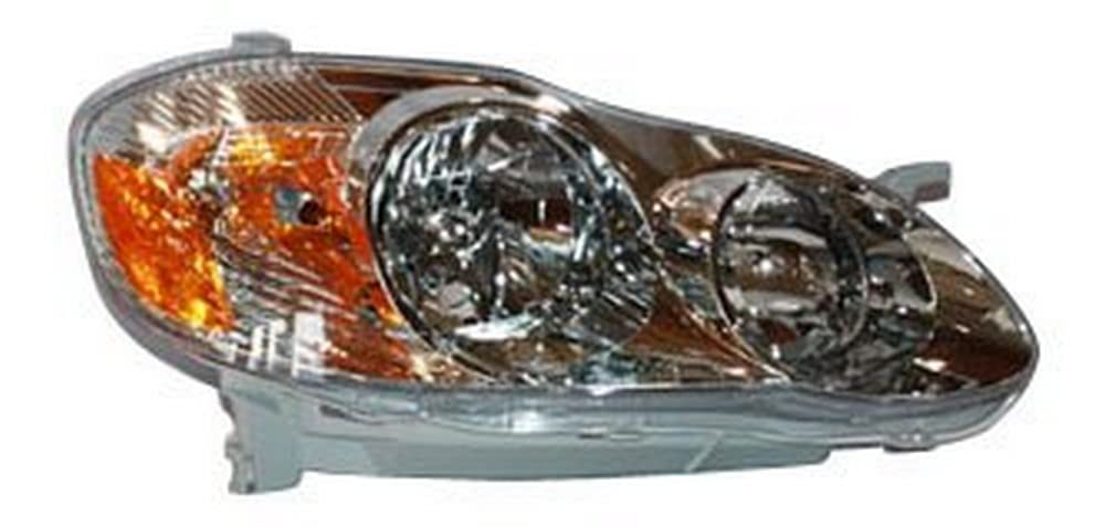 Right TYC Headlight Assembly Compatible with 2003-2004 Toyota Corolla