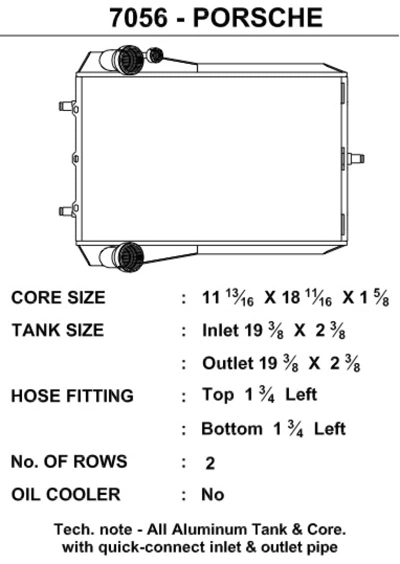 High Performance CSF Radiator 7056