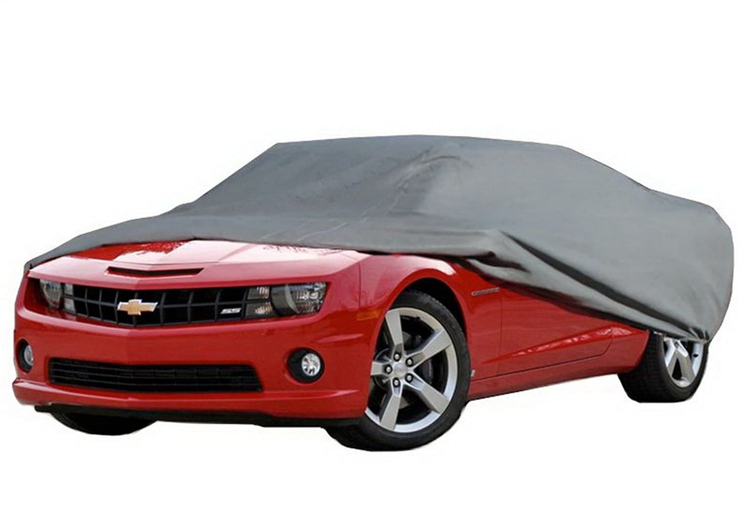 Custom Vehicle Cover for Chevrolet Camaro RAMPAGE PRODUCTS | Lock, Cable & Storage Bag, 4-Layer, Breathable, Grey | 1400 | Fits 2010-2025 Chevrolet Camaro