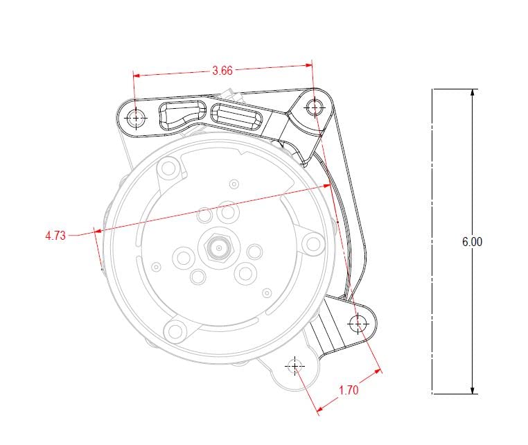 Holley Low Mount 20-210 A/C Brackets for the Gen 5 LT4/LT1 Dry Sump Engines