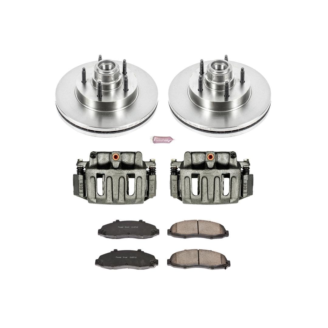 Power Stop KCOE1863 1-Click OE Replacement Brake Kit Autospecialty with Calipers For Ford F-150 1997-1998 [Model Specific]