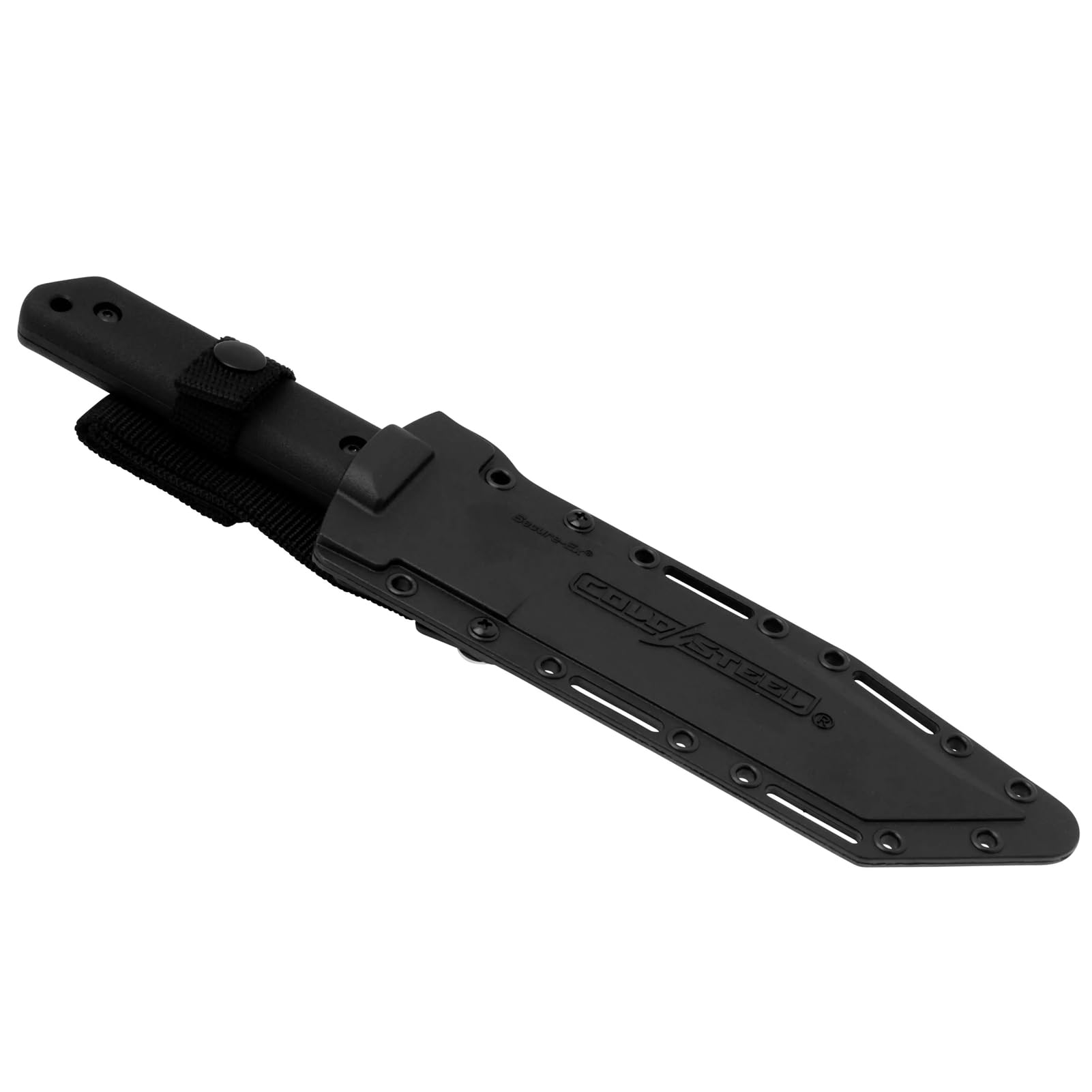 G.I. Tanto Cold Steel 7" Durable 1055 Carbon Steel Fixed Blade Tactical Outdoor Throwing Knife, 5" Handle w/ Polypropylene Scales, Integral Quillon Guard, Resistant Secure-Ex Sheath