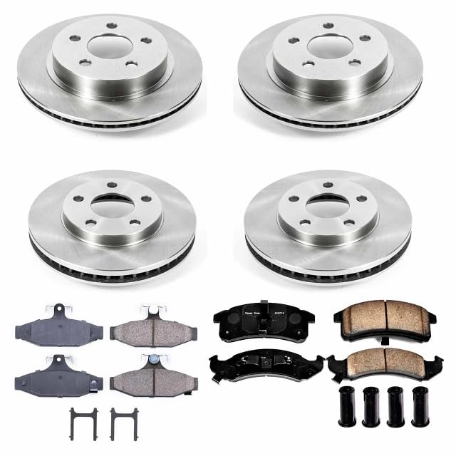 Power Stop Autospecialty KOE1535 Front and Rear Replacement Brake Kit-OE Brake Rotors & Ceramic Brake Pads