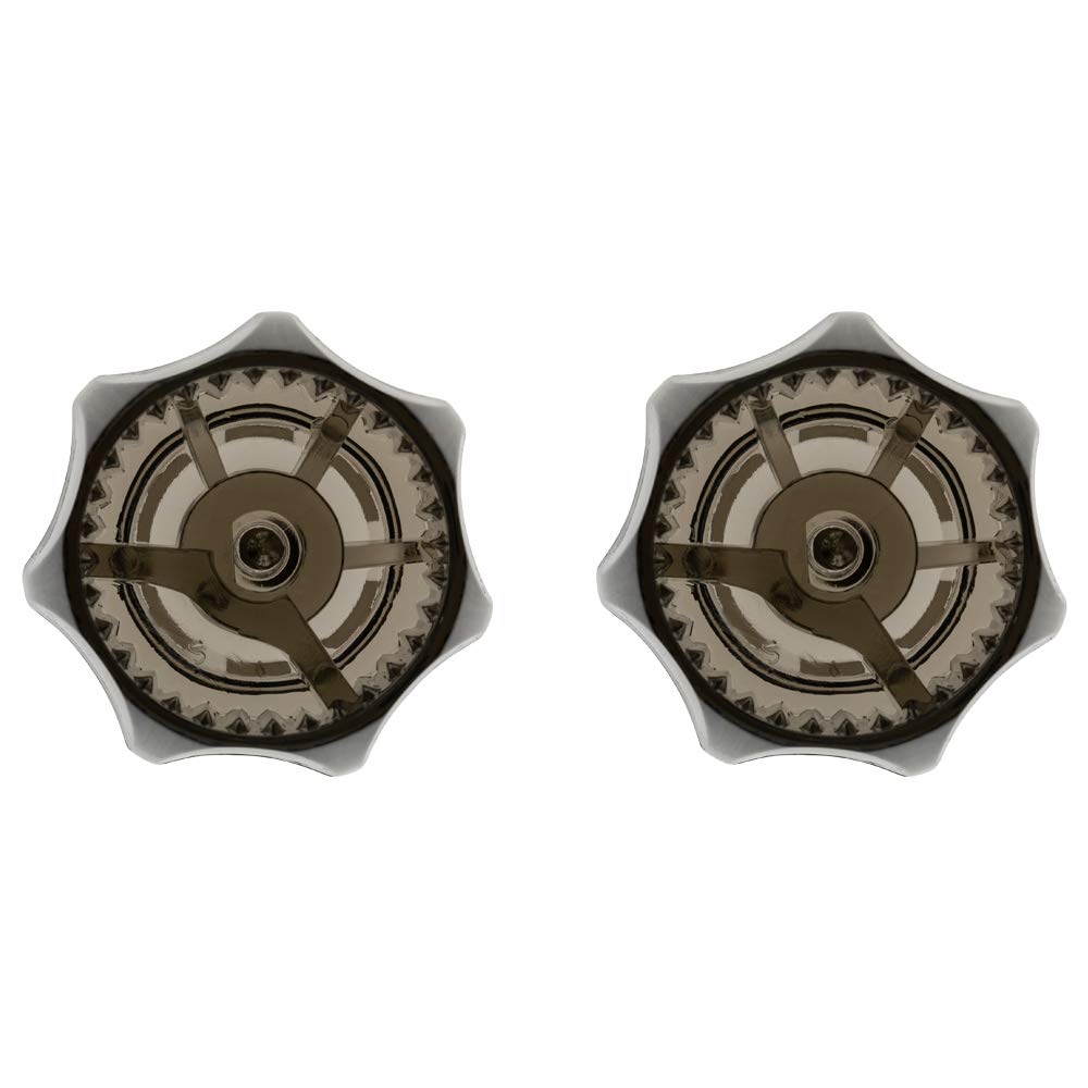 Dura Faucet RV Replacement Hot and Cold Smoked Acrylic Knobs for DF-RKS Faucet