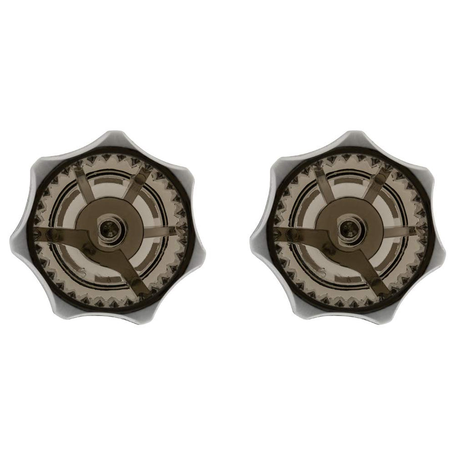 Dura Faucet RV Replacement Hot and Cold Smoked Acrylic Knobs for DF-RKS Faucet